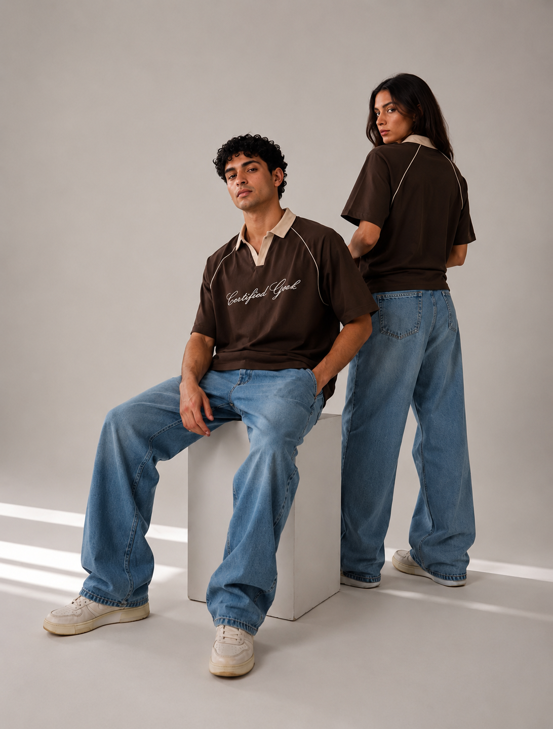 BROWN GEEK POLO